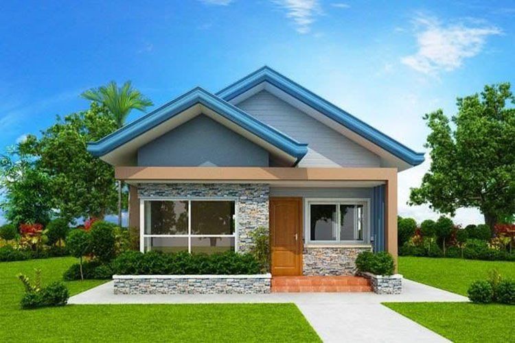 Mẫu nhà 1 tầng 2 phòng ngủ
