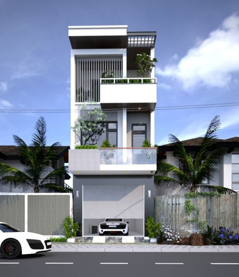 Nhà phố 5m 3 tầng