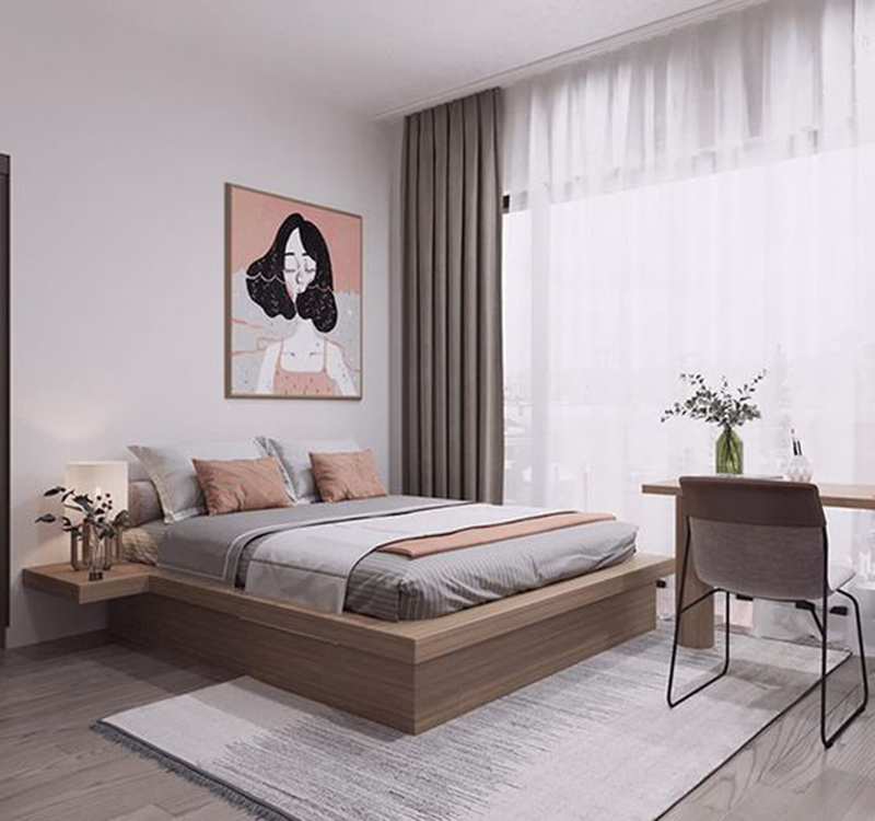 Mẫu thiết kế căn hộ chung cư 45m2 cho cá nhân hoặc vợ chồng trẻ