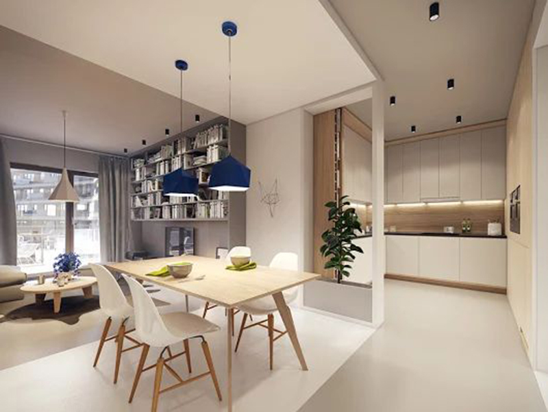 Thiết kế nội thất chung cư 58m2 - 1 phòng ngủ