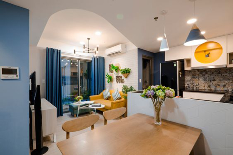 Thiết kế nội thất căn hộ 60m2 - 2 phòng ngủ hiện đại
