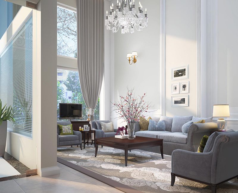 PHONG CÁCH THIẾT KẾ NỘI THẤT BIỆT THỰ TÂN CỔ ĐIỂN NEOCLASSICAL STYLE