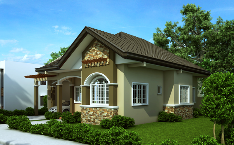 Thiết kế nhà cấp 4 có thêm phần sân vườn rộng rãi
