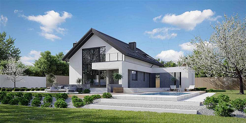Biệt thự nhà vườn cấp 4 mái thái hiện đại