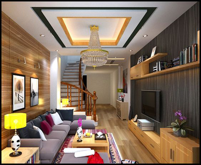 Thiết kế phòng khách nhà ống 4m đẹp và sang trọng