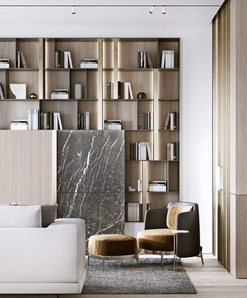 Phong cách hiện đại cho thiết kế nội thất căn hộ 65m2 2 phòng ngủ