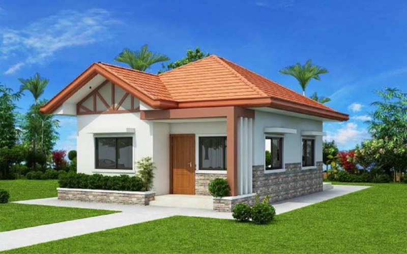 Mẫu thiết kế nhà cấp 4 có mái thái đẹp mắt