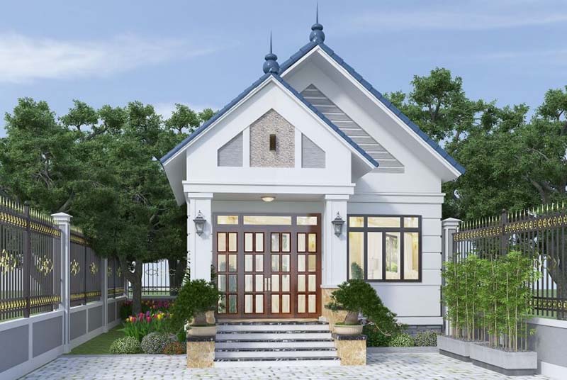 Nhà cấp 4 gác lửng mái tôn