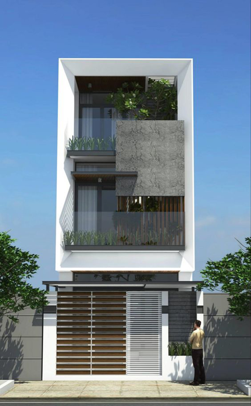 Mẫu nhà ống 1 tầng 2 phòng ngủ