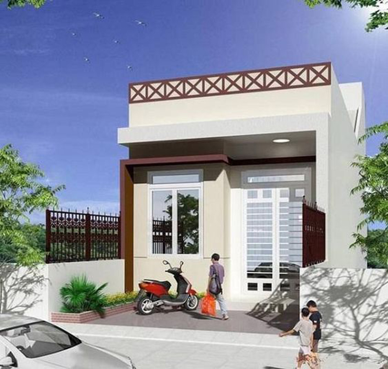 Mẫu nhà cấp 4 mái bằng theo phong cách hiện đại