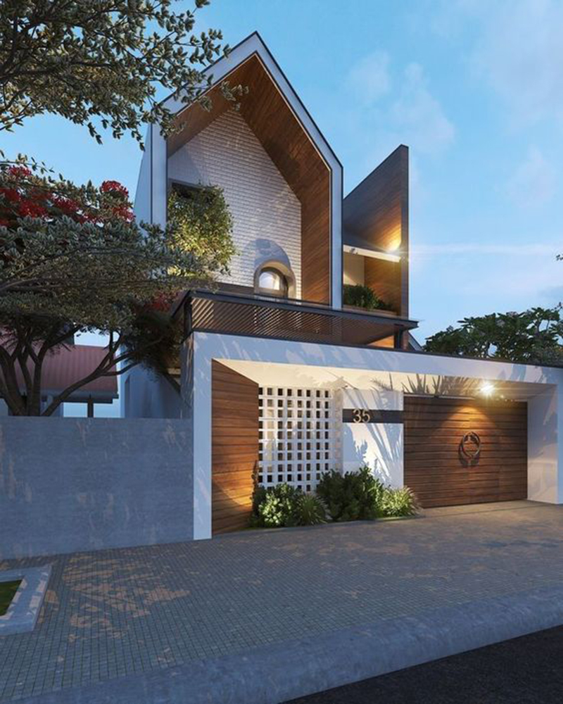 Mẫu nhà phố 1 trệt 1 lầu