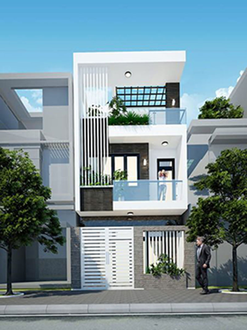Mẫu nhà phố 2 tầng