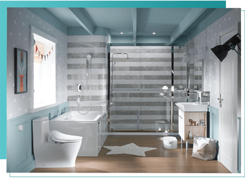 Thiết kế phòng tắm đẹp với nội thất hiện đại nhập khẩu châu âu