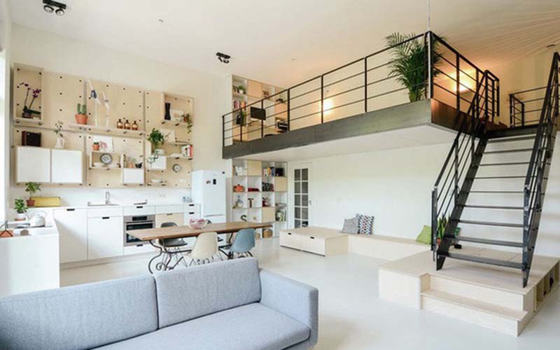 Nhà gác lửng hiện đại theo phong cách Nhật Bản