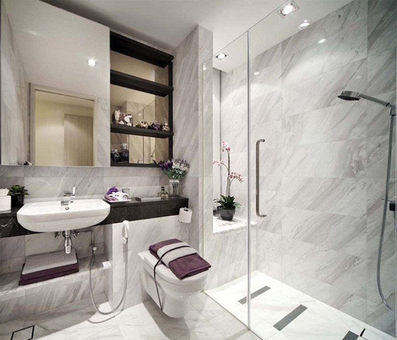 Phân khu chức năng nội thất toilet, nhà tắm hiện đại