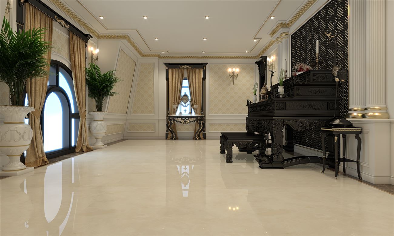Nội thất phòng thờ biệt thự tân cổ điển
