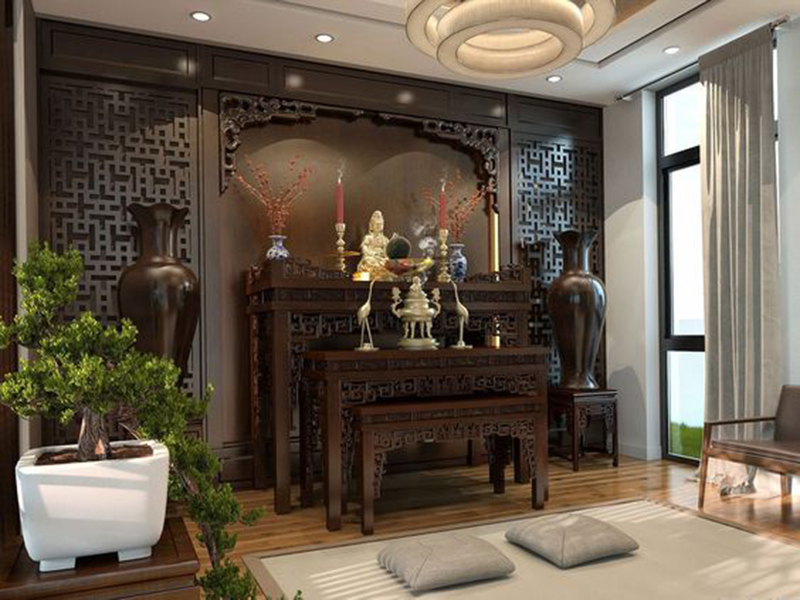Phòng thờ của biệt thự theo phong cách cổ điển
