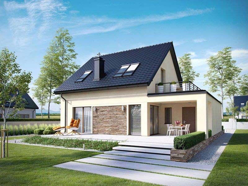 Nhà cấp 4 gác lửng có sân thượng