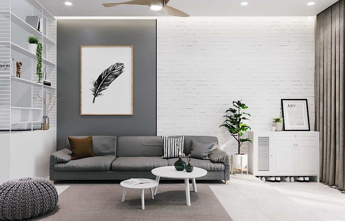 Thiết kế nội thất phòng khách chung cư đẹp