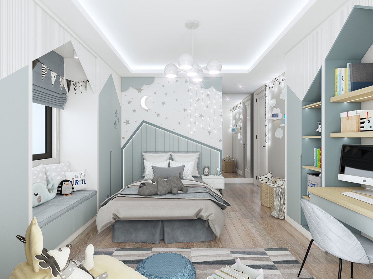 Thiết kế phòng ngủ bé trai 
