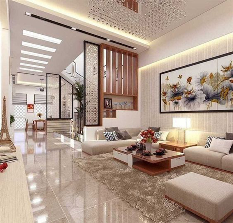 Vách ngăn phòng khách tân cổ điển