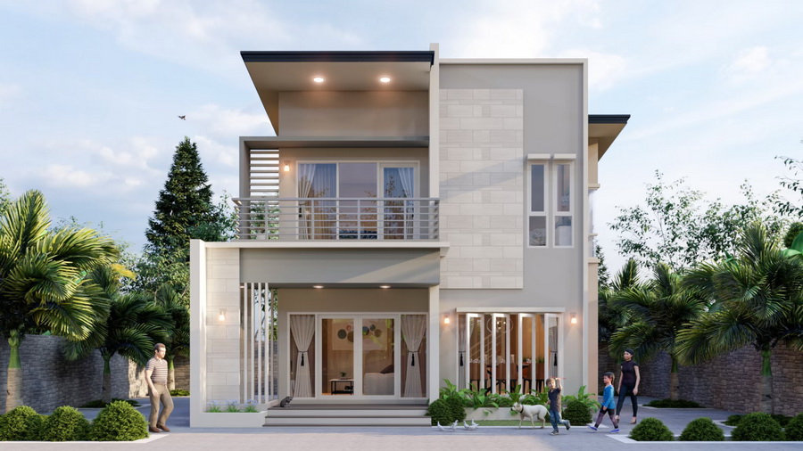 xây nhà 2 tầng 300 triệu ở nông thôn