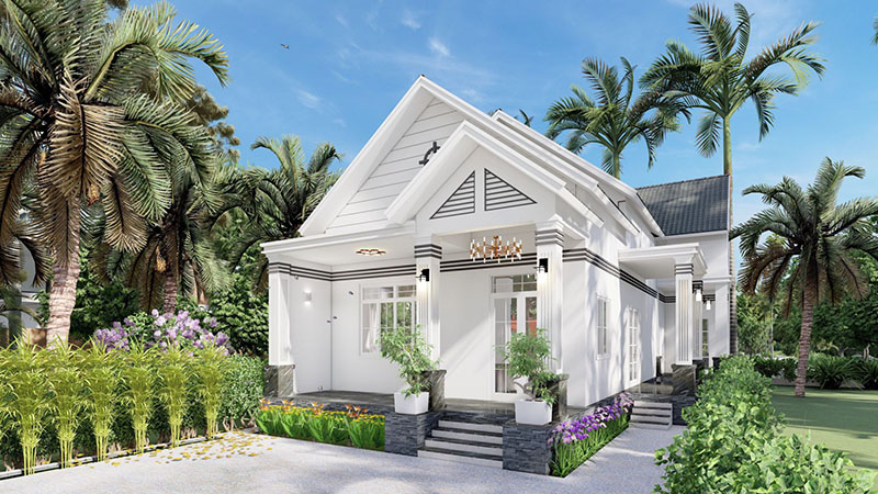 Nhà cấp 4 đẹp 100m2 có 4 phòng ngủ