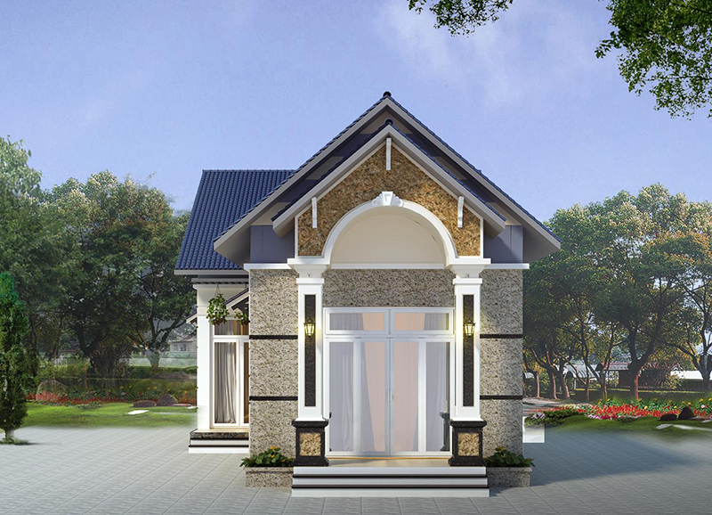 Mẫu nhà cấp 4 đẹp 100m2 giả biệt thự