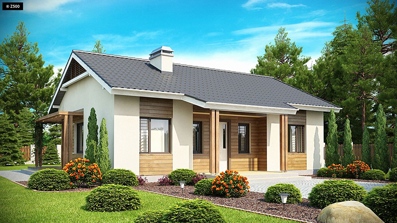 Mẫu nhà cấp 4 đẹp 100m2 mái bằng