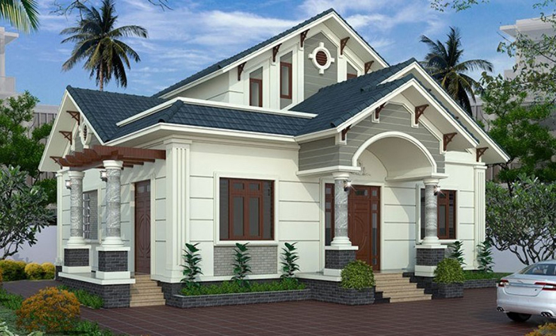 Mẫu nhà cấp 4 đẹp 100m2 mái thái