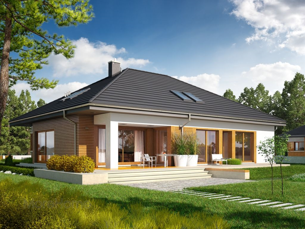 Mẫu nhà cấp 4 đẹp 3 phòng ngủ 5×20 có sân vườn