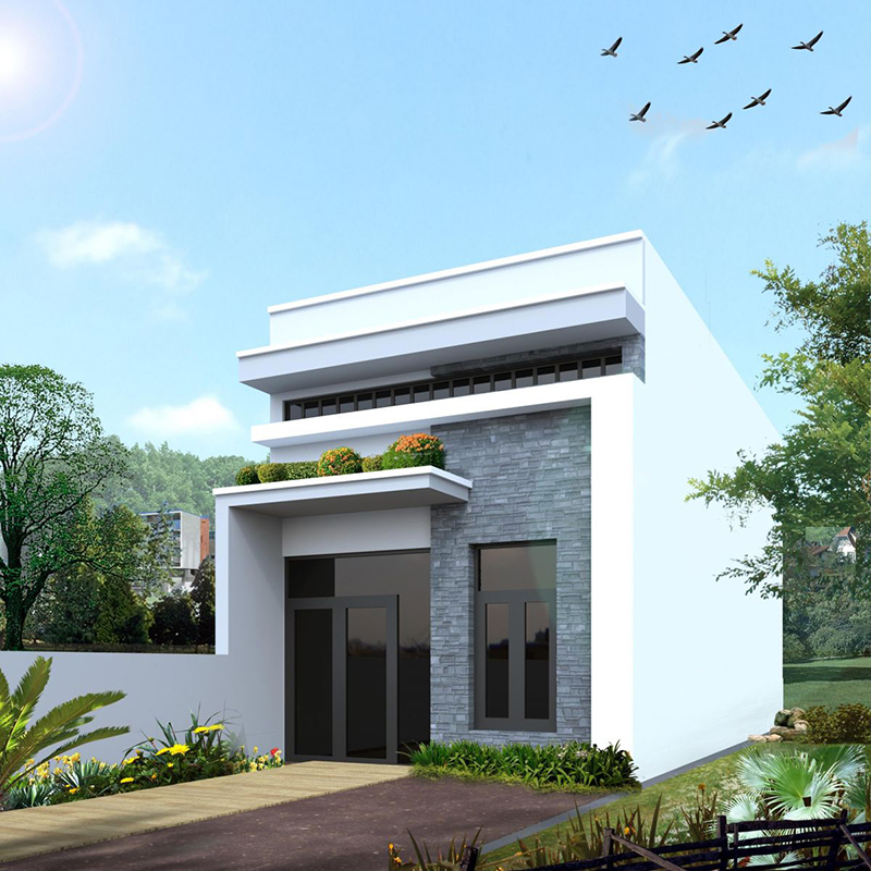 Nhà ống cấp 4 gác lửng 3 phòng ngủ diện tích hẹp