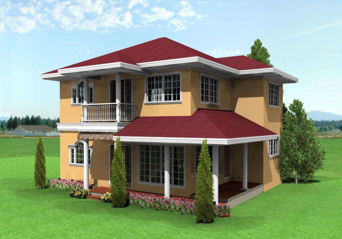 Thiết kế nhà vuông 2 tầng mái thái