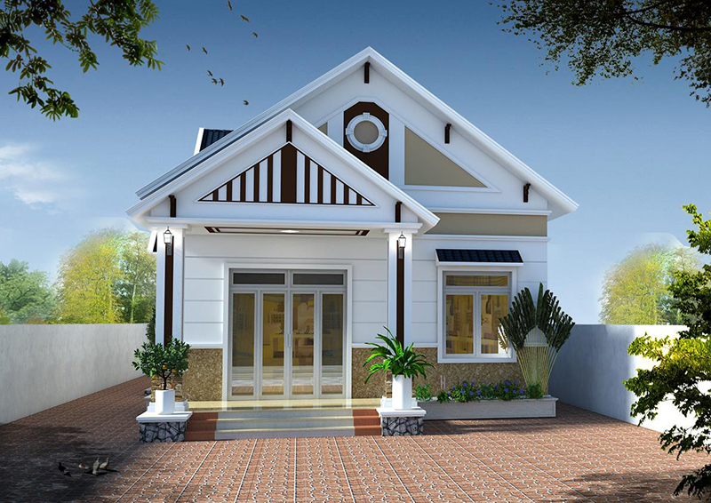 Nhà cấp 4 có gác lửng 3 phòng ngủ