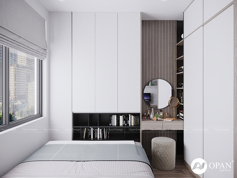 Thiết kế nội thất căn hộ anh Phú tại phòng ngủ