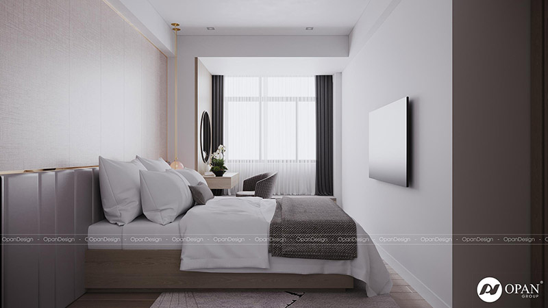 Thiết kế nội thất căn hộ chị Hoa hạng mục phòng ngủ